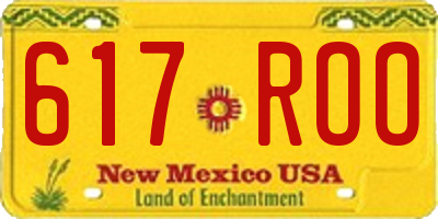 NM license plate 617ROO