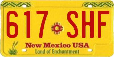 NM license plate 617SHF