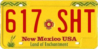 NM license plate 617SHT