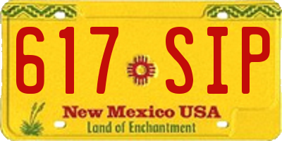 NM license plate 617SIP