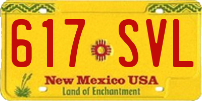 NM license plate 617SVL