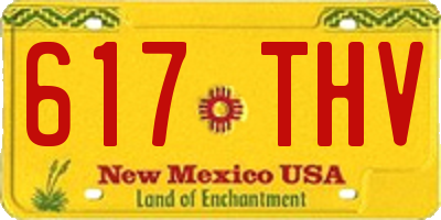 NM license plate 617THV