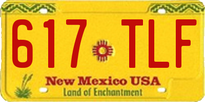 NM license plate 617TLF