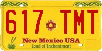 NM license plate 617TMT