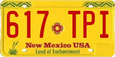 NM license plate 617TPI