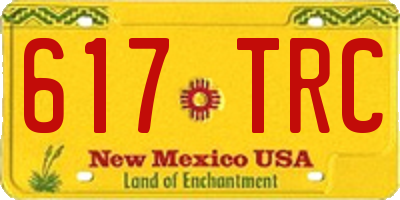 NM license plate 617TRC