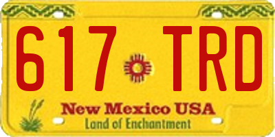 NM license plate 617TRD