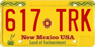 NM license plate 617TRK