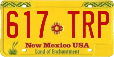 NM license plate 617TRP
