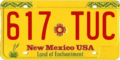 NM license plate 617TUC