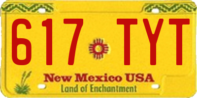 NM license plate 617TYT