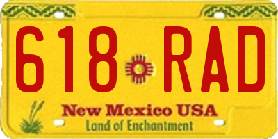 NM license plate 618RAD