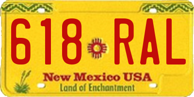 NM license plate 618RAL