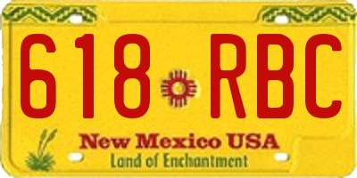 NM license plate 618RBC