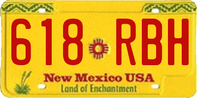 NM license plate 618RBH