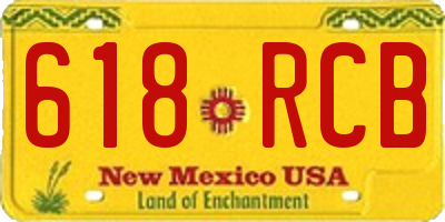 NM license plate 618RCB