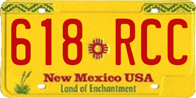 NM license plate 618RCC