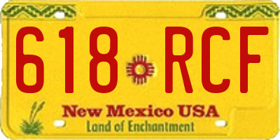 NM license plate 618RCF