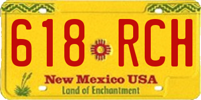 NM license plate 618RCH