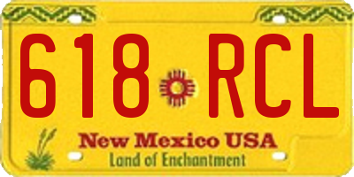 NM license plate 618RCL
