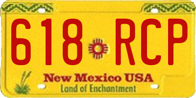 NM license plate 618RCP