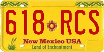 NM license plate 618RCS