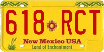 NM license plate 618RCT