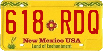 NM license plate 618RDQ