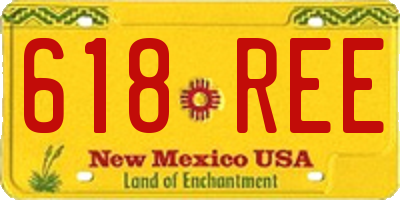 NM license plate 618REE