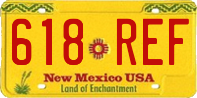 NM license plate 618REF
