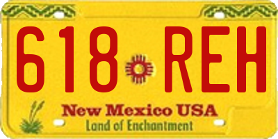 NM license plate 618REH
