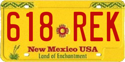 NM license plate 618REK