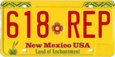 NM license plate 618REP