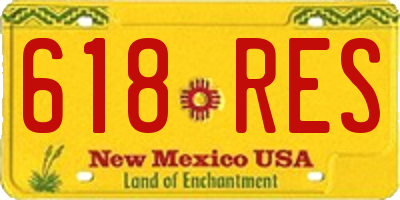 NM license plate 618RES