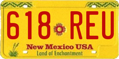 NM license plate 618REU