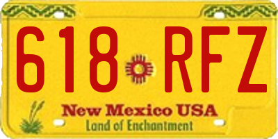 NM license plate 618RFZ