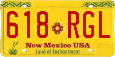 NM license plate 618RGL