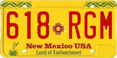 NM license plate 618RGM