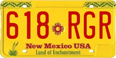 NM license plate 618RGR
