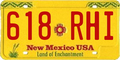 NM license plate 618RHI