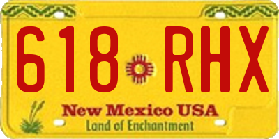 NM license plate 618RHX