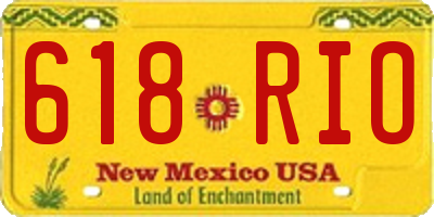 NM license plate 618RIO