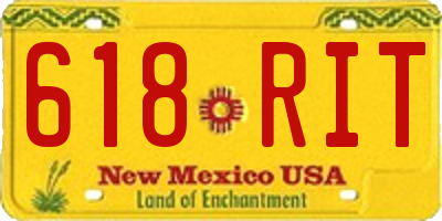 NM license plate 618RIT
