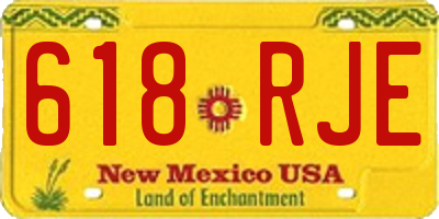 NM license plate 618RJE