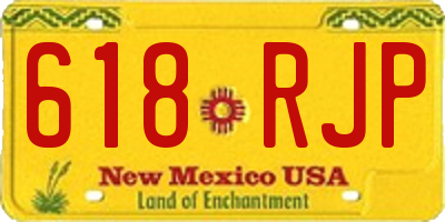 NM license plate 618RJP