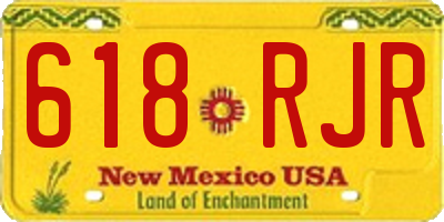 NM license plate 618RJR