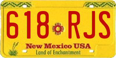 NM license plate 618RJS