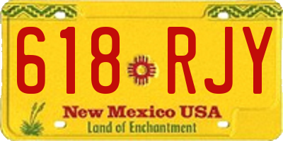 NM license plate 618RJY
