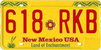 NM license plate 618RKB