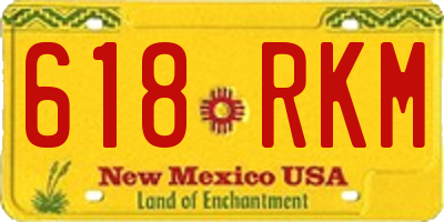 NM license plate 618RKM
